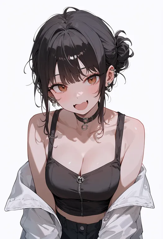 masterpiece, best quality, score_7, safe, mooncake, 1girl, solo, upper body, simple background — by k3scat, made with ComfyUI