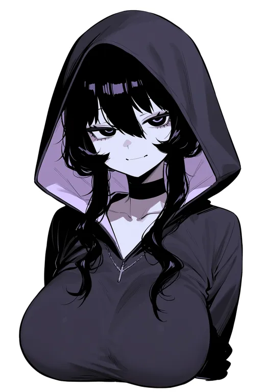 masterpiece, best quality, score_7, safe, dead master, solo, upper body, simple background — by k3scat, made with ComfyUI