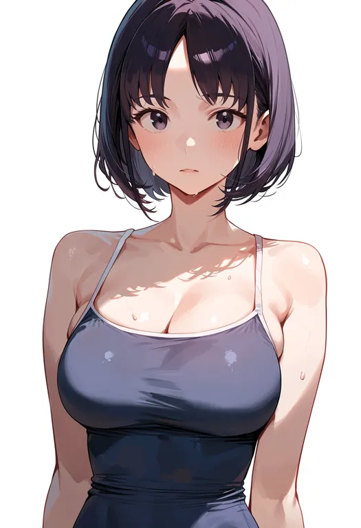 masterpiece, best quality, score_7, safe, mishou mai, solo, upper body, simple background — by k3scat, made with ComfyUI
