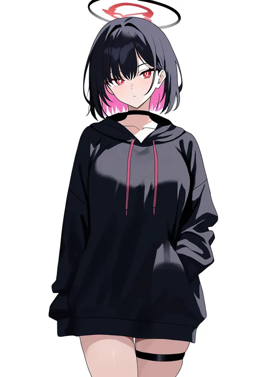 masterpiece, best quality, newest, absurdres, highres, safe, legband, 1girl, solo, simple_background — by k3scat, made with ComfyUI