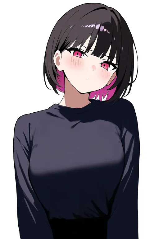 masterpiece, best quality, newest, absurdres, highres, safe, tsundere, 1girl, solo, simple_background — by k3scat, made with ComfyUI