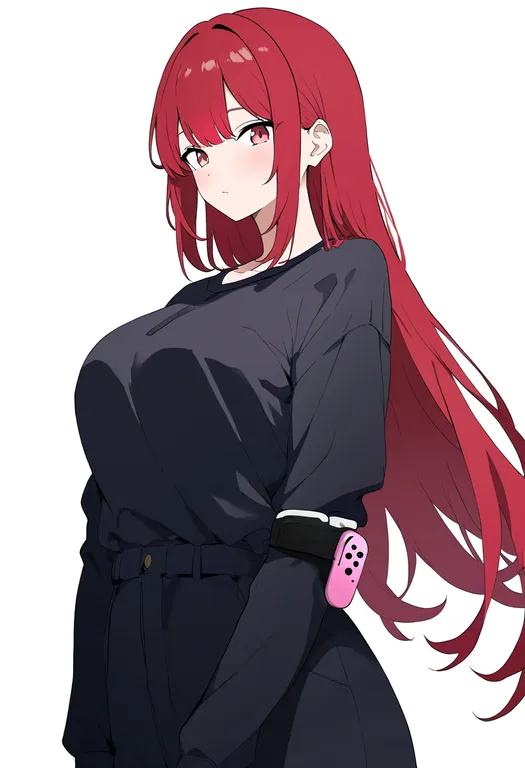masterpiece, best quality, newest, absurdres, highres, safe, joy-con, 1girl, solo, simple_background — by k3scat, made with ComfyUI