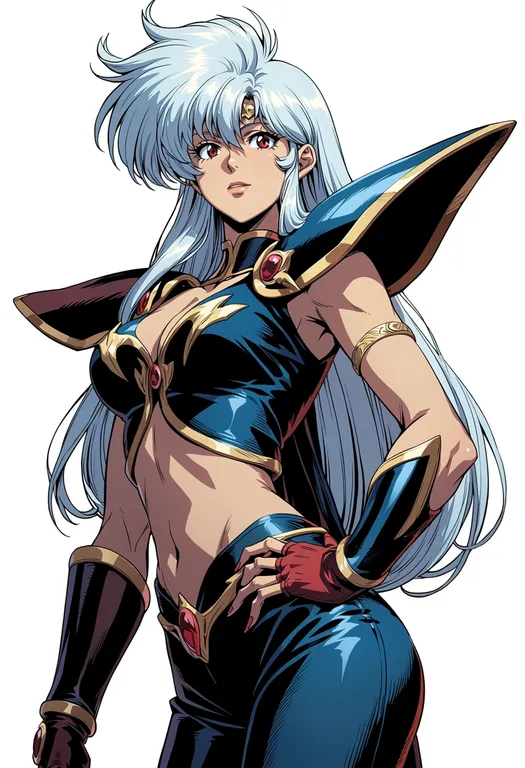 masterpiece, best quality, score_7, safe, langrisser ii, solo, simple background — by k3scat, made with ComfyUI