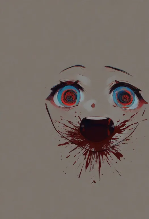 masterpiece, best quality, general, blood from mouth, 1girl, solo, simple background — by k3scat, made with ComfyUI