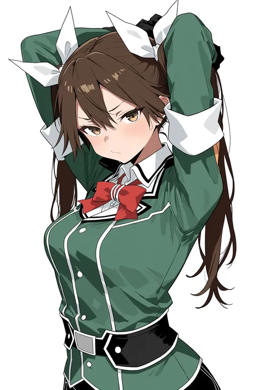 masterpiece, best quality, score_7, safe, tone (kancolle), solo, upper body, simple background — by k3scat, made with ComfyUI
