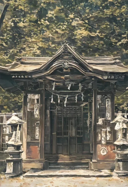 masterpiece, best quality, general, shrine, 1girl, solo — by k3scat, made with ComfyUI