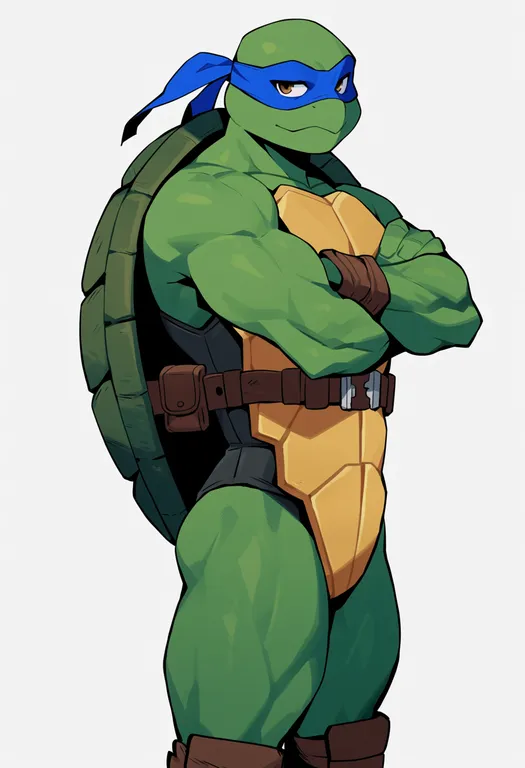 masterpiece, best quality, score_7, safe, turtle boy, 1boy, solo, simple background — by k3scat, made with ComfyUI