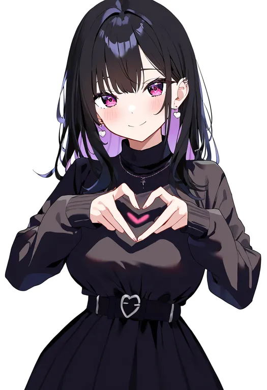 masterpiece, best quality, newest, absurdres, highres, safe, heart-shaped_buckle, 1girl, solo, simple_background — by k3scat, made with ComfyUI