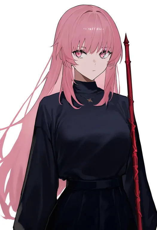 masterpiece, best quality, newest, absurdres, highres, safe, gae_bolg_(fate), 1girl, solo, simple_background — by k3scat, made with ComfyUI