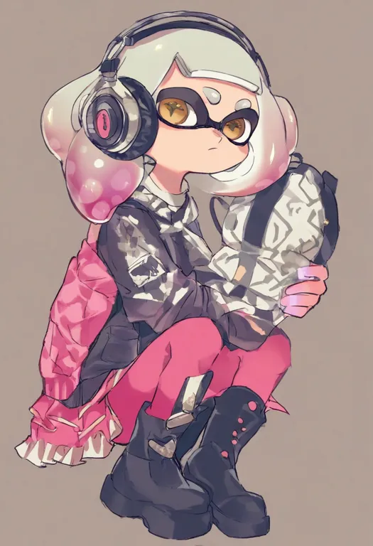 masterpiece, best quality, general, splatoon 2, solo, simple background — by k3scat, made with ComfyUI