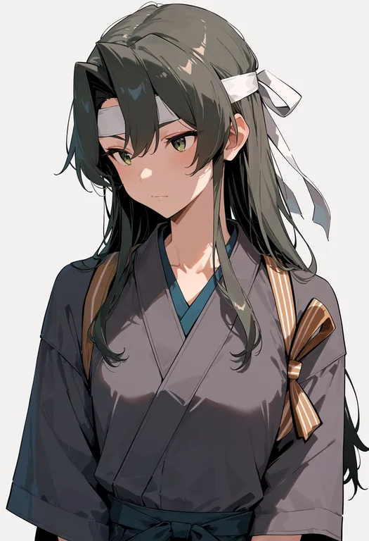masterpiece, best quality, score_7, safe, zuikaku kai ni (kancolle), solo, upper body, simple background — by k3scat, made with ComfyUI