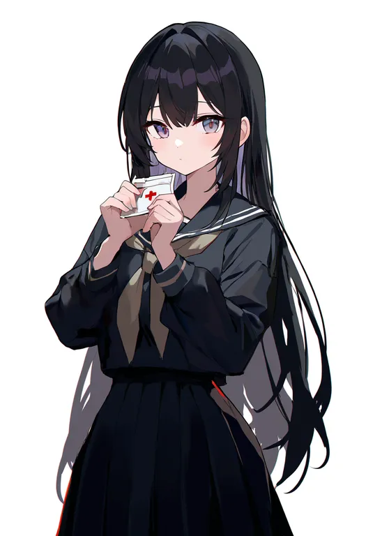 masterpiece, best quality, newest, absurdres, highres, safe, first_aid_kit, 1girl, solo, simple_background — by k3scat, made with ComfyUI