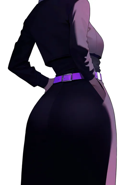 masterpiece, best quality, newest, absurdres, highres, safe, purple_belt, 1girl, solo, simple_background — by k3scat, made with ComfyUI