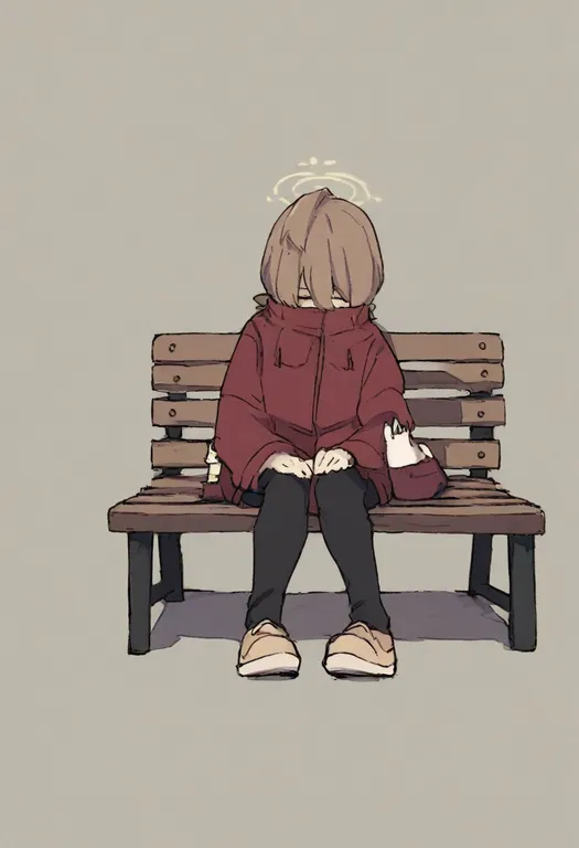 masterpiece, best quality, general, bench, 1girl, solo, simple background — by k3scat, made with ComfyUI