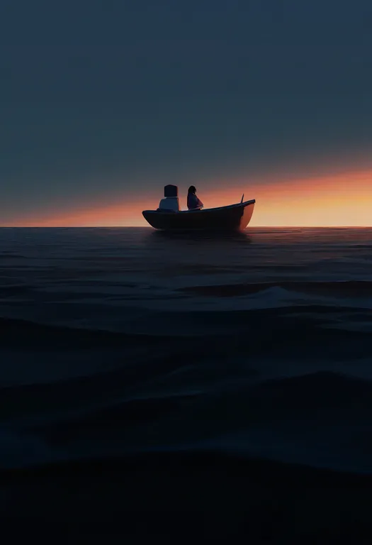 masterpiece, best quality, newest, absurdres, highres, safe, on_boat, 1girl, solo, simple_background — by k3scat, made with ComfyUI