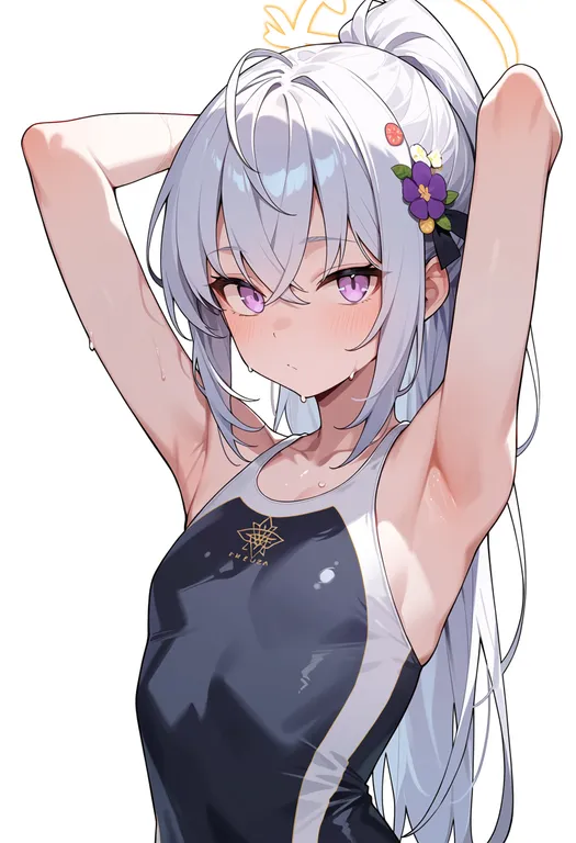 masterpiece, best quality, score_7, safe, azusa (swimsuit) (blue archive), blue archive, solo, upper body… — by k3scat, made with ComfyUI