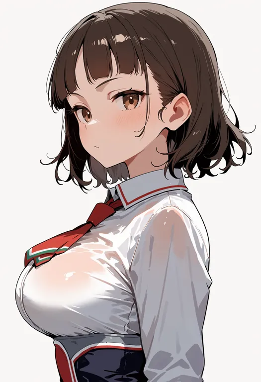 masterpiece, best quality, score_7, safe, roma (kancolle), solo, upper body, simple background — by k3scat, made with ComfyUI