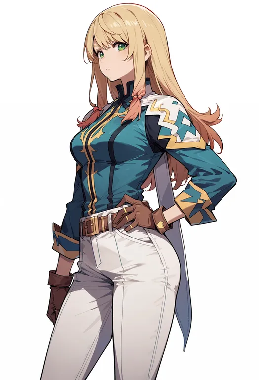 masterpiece, best quality, score_7, safe, tales of xillia, solo, simple background — by k3scat, made with ComfyUI
