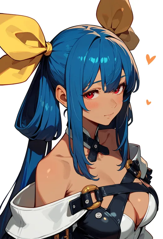 masterpiece, best quality, score_7, safe, dizzy (guilty gear), guilty gear, solo, upper body, simple background — by k3scat, made with ComfyUI