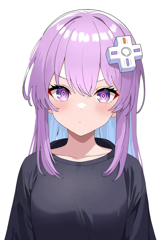 masterpiece, best quality, newest, absurdres, highres, safe, d-pad_hair_ornament, 1girl, solo, simple_background — by k3scat, made with ComfyUI