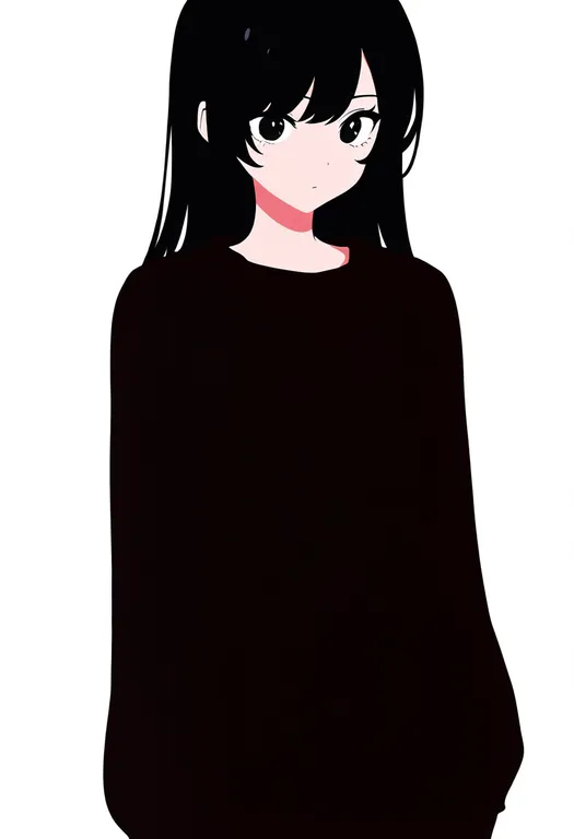 masterpiece, best quality, newest, absurdres, highres, safe, shirt_under_sweater, 1girl, solo, simple_background — by k3scat, made with ComfyUI