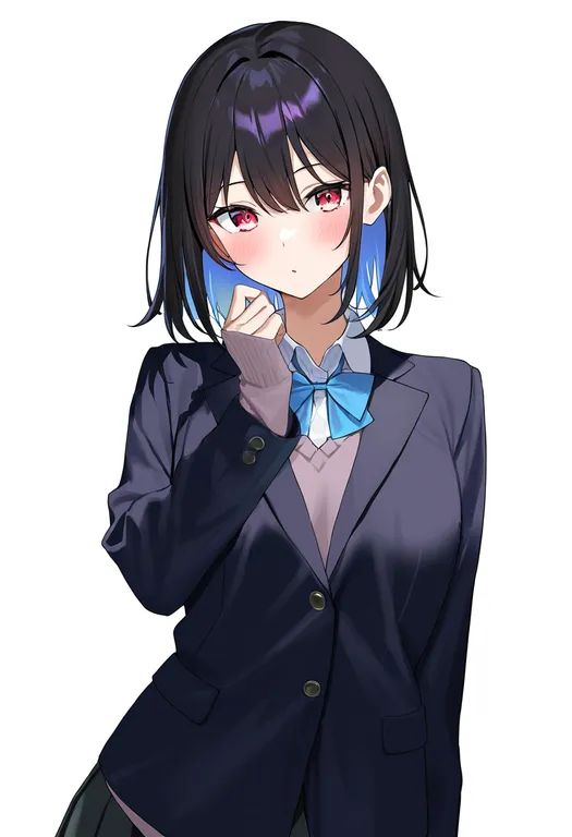 masterpiece, best quality, newest, absurdres, highres, safe, pixiv_gakuen, solo, simple_background — by k3scat, made with ComfyUI