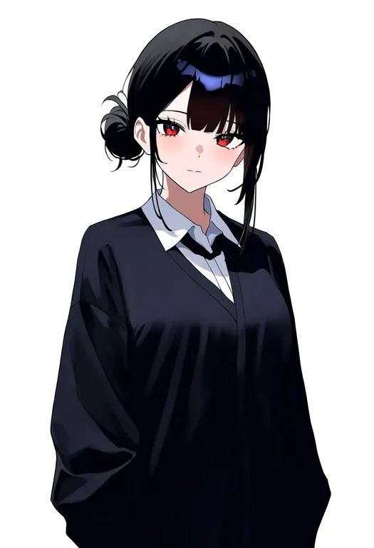masterpiece, best quality, newest, absurdres, highres, safe, single_side_bun, 1girl, solo, simple_background — by k3scat, made with ComfyUI