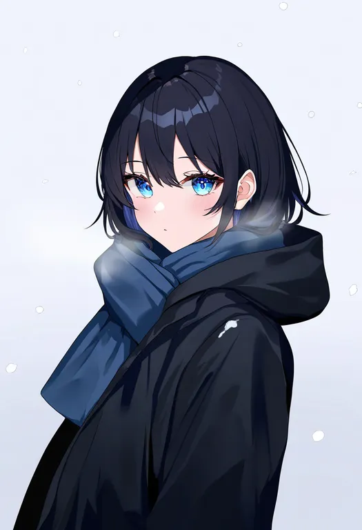 masterpiece, best quality, newest, absurdres, highres, safe, snow_rabbit, 1girl, solo, simple_background — by k3scat, made with ComfyUI