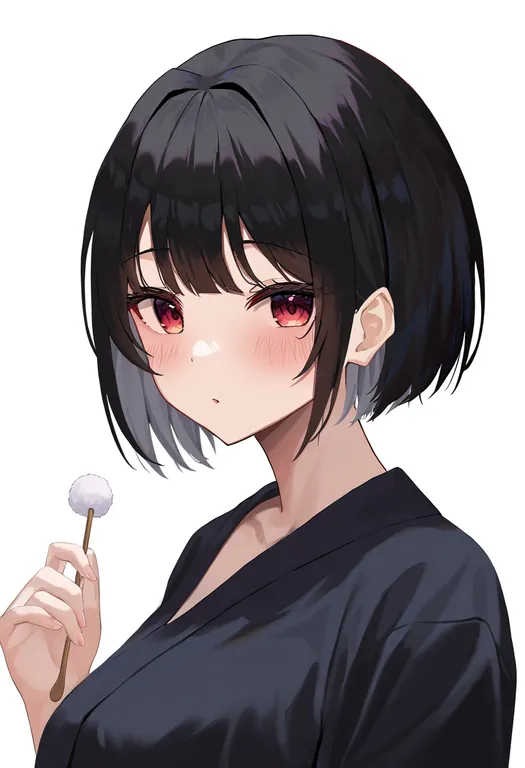 masterpiece, best quality, newest, absurdres, highres, safe, mimikaki, 1girl, solo, simple_background — by k3scat, made with ComfyUI