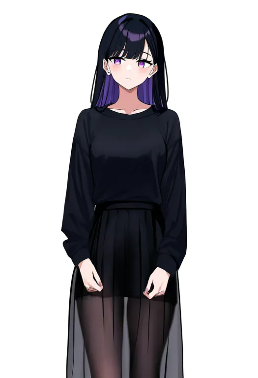 masterpiece, best quality, newest, absurdres, highres, safe, see-through_skirt, 1girl, solo, simple_background — by k3scat, made with ComfyUI
