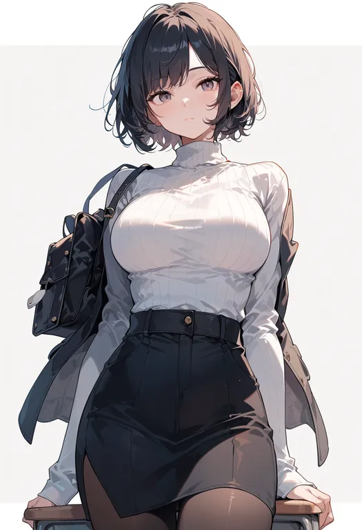 masterpiece, best quality, score_7, safe, novel cover, 1girl, solo, simple background — by k3scat, made with ComfyUI