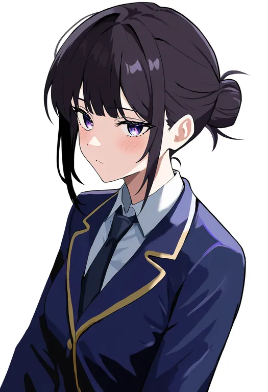 masterpiece, best quality, newest, absurdres, highres, safe, youtou_high_school_uniform, 1girl, solo, simple_background — by k3scat, made with ComfyUI