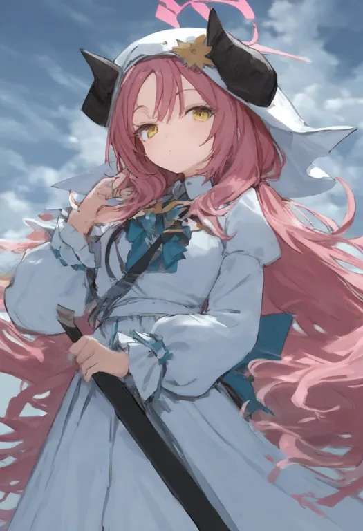 masterpiece, best quality, general, cloudy sky, 1girl, solo, simple background — by k3scat, made with ComfyUI