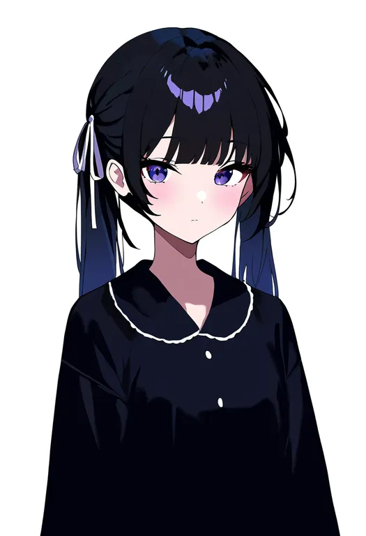 masterpiece, best quality, newest, absurdres, highres, safe, frilled_ribbon, 1girl, solo, simple_background — by k3scat, made with ComfyUI