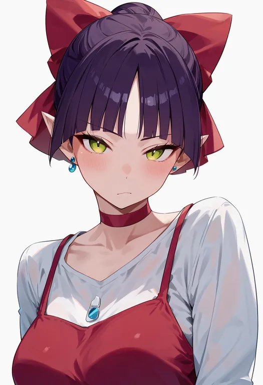 masterpiece, best quality, score_7, safe, nekomusume, solo, upper body, simple background — by k3scat, made with ComfyUI
