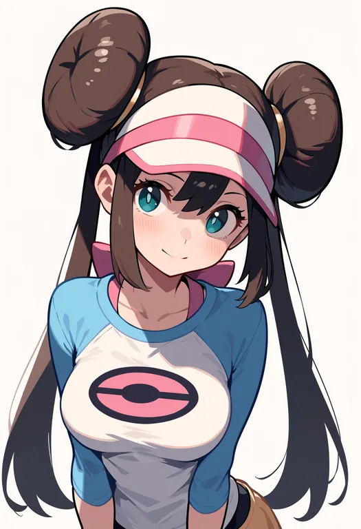 masterpiece, best quality, score_7, safe, rosa (pokemon), pokemon, solo, upper body, simple background — by k3scat, made with ComfyUI