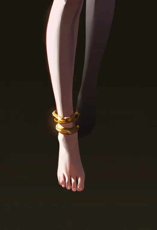 masterpiece, best quality, newest, absurdres, highres, safe, gold_anklet, 1girl, solo, simple_background — by k3scat, made with ComfyUI