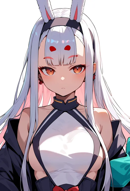 masterpiece, best quality, score_7, safe, shimakaze (azur lane), azur lane, solo, upper body, simple background — by k3scat, made with ComfyUI