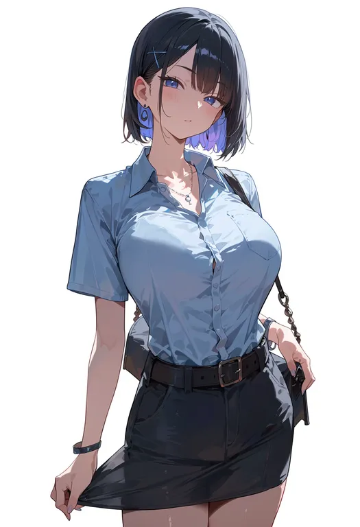 masterpiece, best quality, score_7, safe, shinsengumi, 1girl, solo, simple background — by k3scat, made with ComfyUI