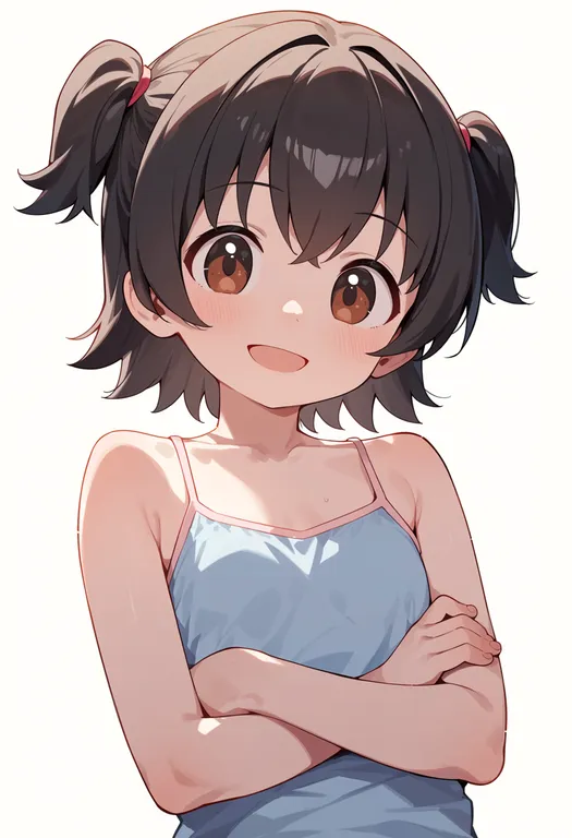 masterpiece, best quality, score_7, safe, akagi miria, solo, upper body, simple background — by k3scat, made with ComfyUI