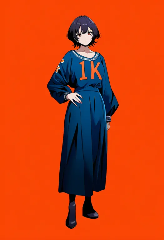 masterpiece, best quality, newest, absurdres, highres, safe, new_york_knicks, solo, full_body, simple_background — by k3scat, made with ComfyUI