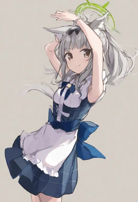 masterpiece, best quality, general, waist bow, 1girl, solo, simple background — by k3scat, made with ComfyUI