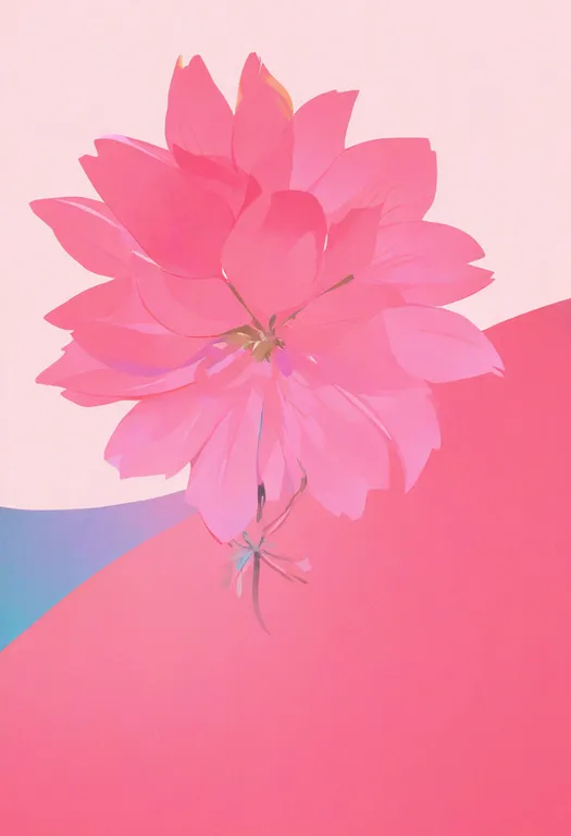 masterpiece, best quality, newest, absurdres, highres, safe, pink_flower, 1girl, solo, simple_background — by k3scat, made with ComfyUI