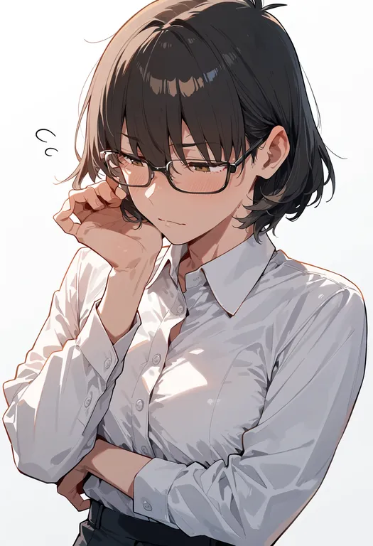 masterpiece, best quality, score_7, safe, producer (idolmaster cinderella girls anime), solo, upper body… — by k3scat, made with ComfyUI