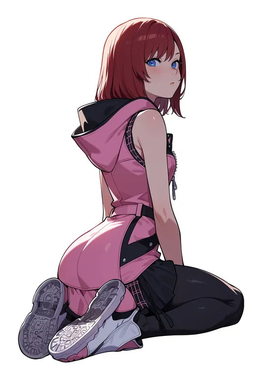 masterpiece, best quality, score_7, safe, kingdom hearts coded, solo, simple background — by k3scat, made with ComfyUI