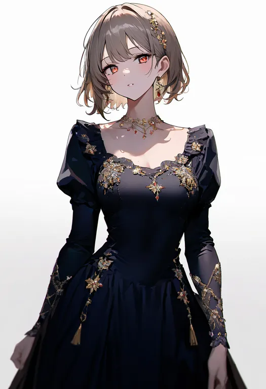 masterpiece, best quality, newest, absurdres, highres, safe, embellished_costume, 1girl, solo, simple_background — by k3scat, made with ComfyUI
