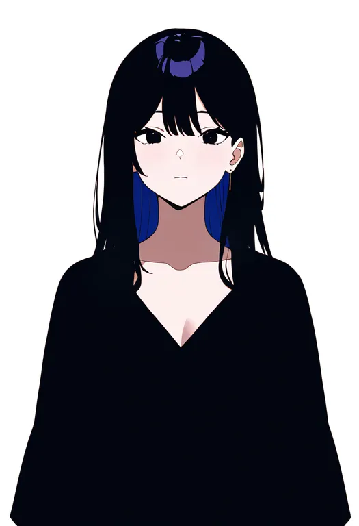 masterpiece, best quality, newest, absurdres, highres, safe, chest_tuft, 1girl, solo, simple_background — by k3scat, made with ComfyUI