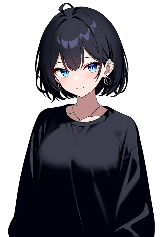 masterpiece, best quality, newest, absurdres, highres, safe, skin_fang, 1girl, solo, simple_background — by k3scat, made with ComfyUI