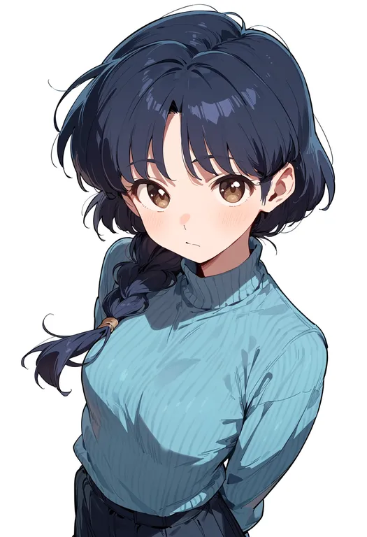 masterpiece, best quality, score_7, safe, tendou akane, solo, upper body, simple background — by k3scat, made with ComfyUI