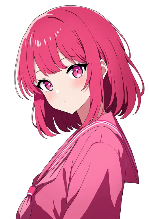 masterpiece, best quality, newest, absurdres, highres, safe, pink_sailor_collar, 1girl, solo, simple_background — by k3scat, made with ComfyUI